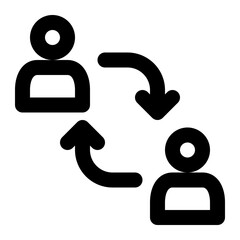 customer to customer, c2c, business model, collaboration, business outline icon