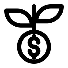 investment, investation, growth, invests, business outline icon