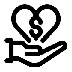 philanthropy, donations, charity, philanthropist, business outline icon