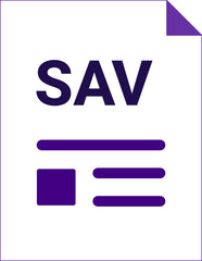 SAV with deep and minimal colors and folded icon