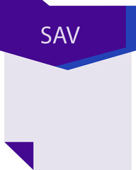 SAV File format minimal icon