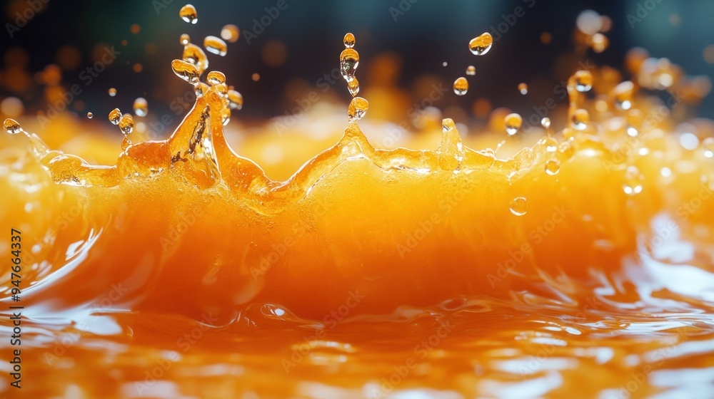 Canvas Prints Orange Juice Splash