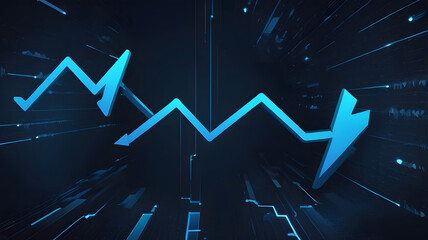 Fototapeta premium market graph, ai generated