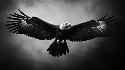 Obraz premium black and white eagle photography