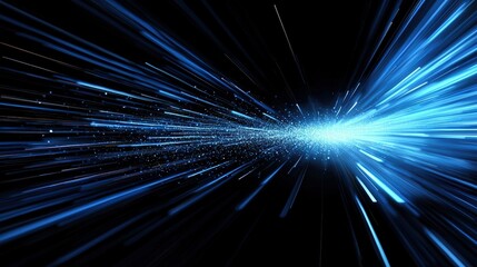 Obraz premium Abstract blue light streaks