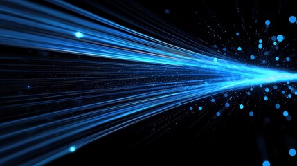 Abstract blue light streaks