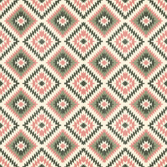 Navajo tribal vector seamless pattern. Native American ornament. Ethnic South Western decor style. Boho geometric ornament. Vector seamless pattern. Mexican blanket, rug. Woven carpet illustrat