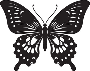 Beautiful butterfly insect silhouette illustration isolated on a white background