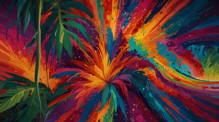 Obraz premium Expressive Colors: Abstract Expressionism for Your Walls