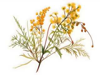 Fototapeta premium Dodder Watercolor Flower Plant Nature Art 