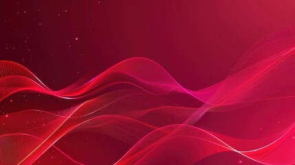 Obraz premium Abstract Red Wave Background