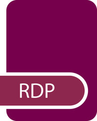 RDP File format icon with contour