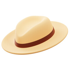 3D Panama Hat Illustration
