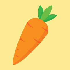 Fresh Carrot Vector Illustration for Healthy Food Design