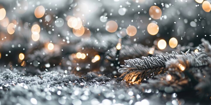 Silver Neon Christmas: Festive Snowfall and Tradition