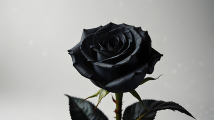 Bold and Beautiful: Black Rose Illustration Wallpaper
