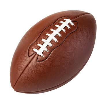 Leather American football ball Isolated on transparent background. png file