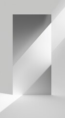 Fototapeta premium Minimalist white room with light
