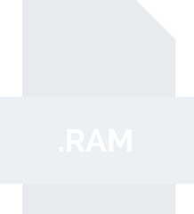 RAM File extension icon fill crisp corners with symbol