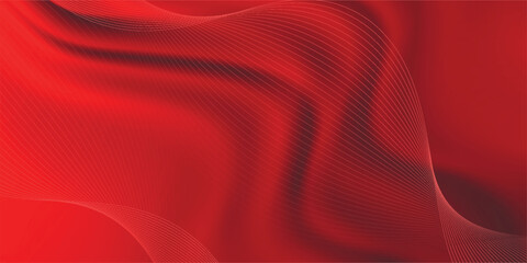 Abstract red fabric with soft wave texture background