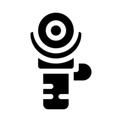 angle grinder glyph icon