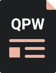 QPW file icon with symbols