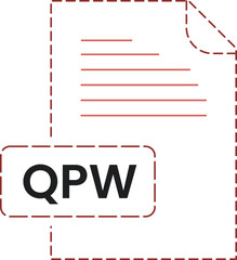 QPW icon black rounded dashed outline