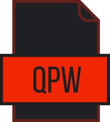 QPW File icon fill and outline crisp corners