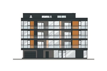 Modern Building Facade Illustration