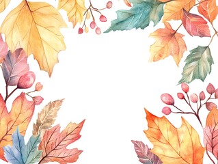 Fototapeta premium autumn leaves, Fallen leaves, illustration, background, Generative AI