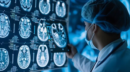 Doctor reviewing patient s medical images