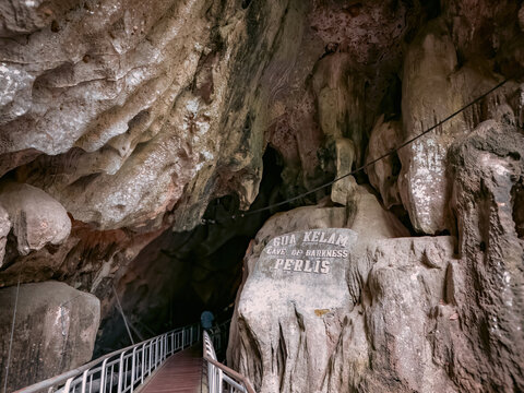 Bridge entering the Gua Kelam or Kelam Cave in Perlis, Malaysia.