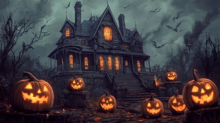 ハロウィンの背景