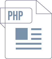 PHP file icon with symbols