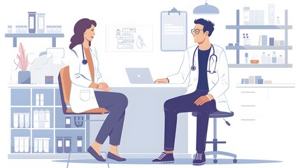 Fototapeta premium Doctor Consultation in a Medical Office