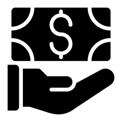 revenue, income, salary, pay, business solid or glyph icon