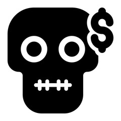 zombie funds, zombie, closed funds, dead funds, business solid or glyph icon