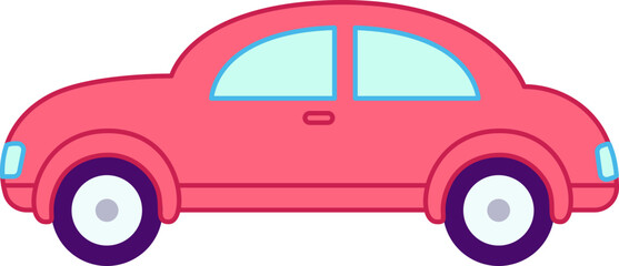 Transportation Icon Flat Sticker Design