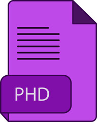 PHD file extension icon rounded lines and crisp corners