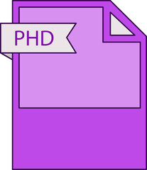 PHD File format icon minimal