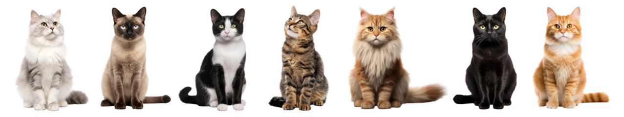 Obraz premium cat png cut out element set