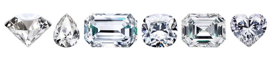 Fototapeta premium diamond png cut out element set