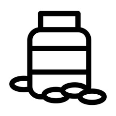 Vitamin Line Icon Vector