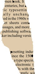 Ripped Brown Newspaper Element