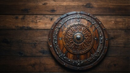 Fototapeta premium Wooden Viking shield