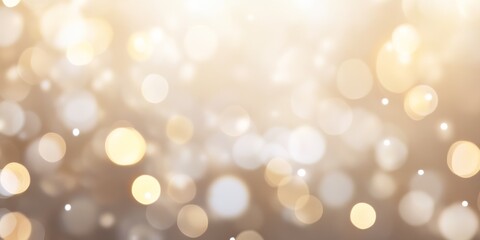 Obraz premium A beautiful background of soft golden bokeh circles, perfect for festive designs, invitations, or elegant presentations.