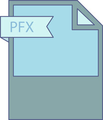 PFX File format icon minimal