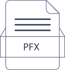 PFX File icon black outline