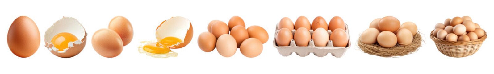 Fresh egg png cut out element set