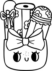 Coquette Girly pencil holder school supplies